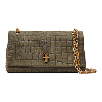【季末折扣】MARC JACOBS/莫杰 DUAL 迷你牛皮压纹设计斜跨链条包