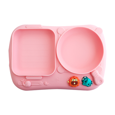 marcus硅胶吸盘硅胶分格餐盘防摔