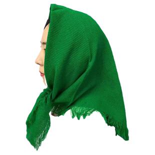 中老年人村姑女冬保暖老式四方围巾加厚大方巾农村表演干活包头巾