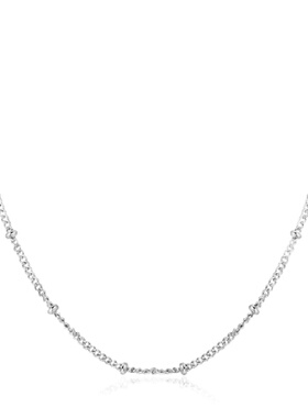 mesinya流行闪亮316l间珠链珠链