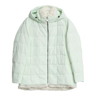 IENKI IENKI 秋冬款女士毛绒薄荷绿鹅绒羽绒服银泰百货 301596