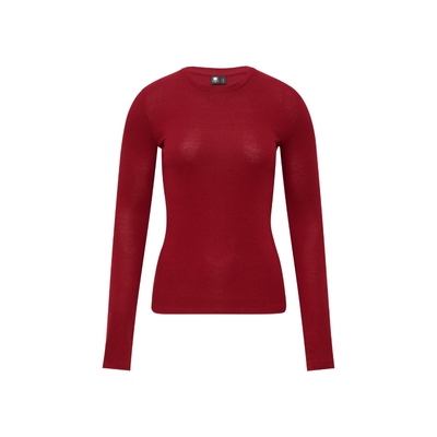 兔毛保暖圆领长袖t恤打底衫