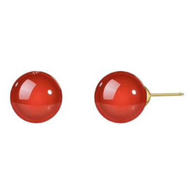 TWINSLULU新年红福珠耳钉