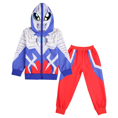 奥特曼正版春秋儿童外套裤套装