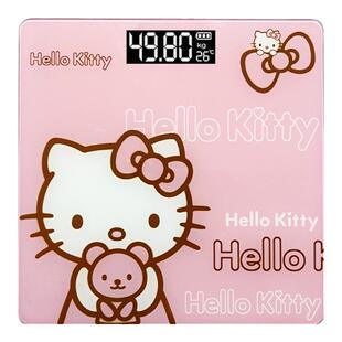 卡通Kitty电子秤电池款家用可爱kt电子称精准显示体脂秤女体重秤