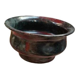 天然药王石碗藏玉茶杯玉石大口杯子蛇纹石玉茶碗酒杯活磁茶具正品