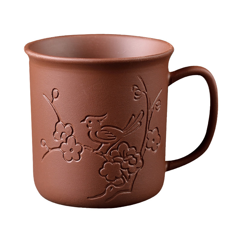 中式紫砂杯梅鹊茶杯主人杯