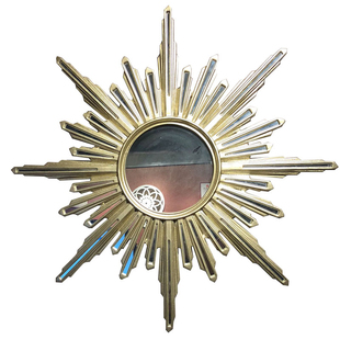 欧式装饰镜太阳形壁挂玄关镜壁炉镜定制壁饰镜子餐边镜沙发背景镜