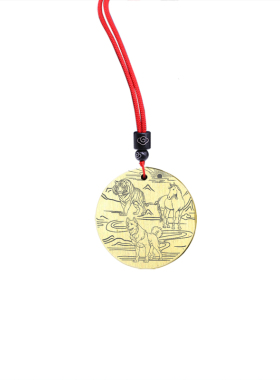 虎马狗三合吊坠生肖寅午戌挂件