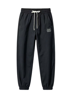 夏季裤子男薄款束脚工装休闲