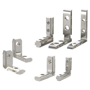 天卓五金内置角槽连接件2020/3030铝型材配件L型直角固定欧标国标