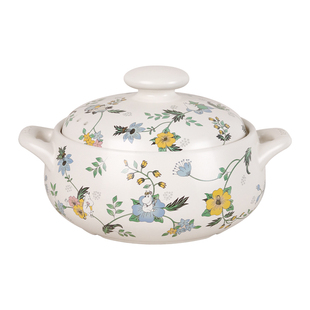 道福x姆明Moomin 花丛砂锅家用沙锅汤锅陶瓷 燃气灶耐高温不易裂