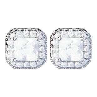 ASAPROCKYasen同款STK锆石嘻哈高级感满钻方糖耳钉简约嘻哈美式银