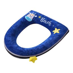 欧式加厚四季马桶坐垫可爱通用家用防水马桶垫拉链款坐便套大内圈