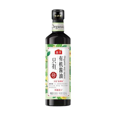 海天有机酱油500mL(PET)瓶零0添加生抽无添加原料认证特级调味
