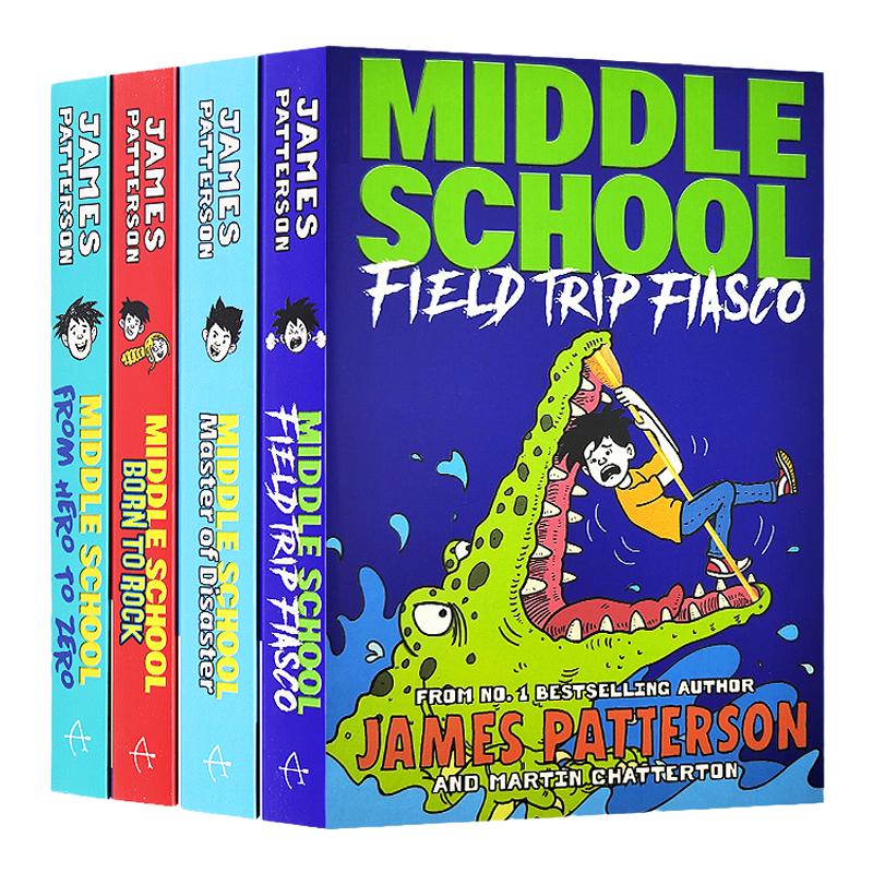 上学不容易系列4册合售 英文原版 Middle School Collection 地狱高中生活 James Patterson 校园成长小说 中小学英语课外阅读提升