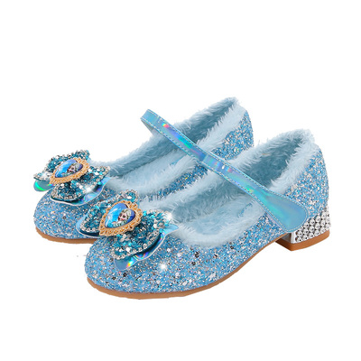 加绒小高跟，保暖时尚