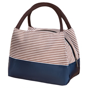 中式保温饭盒袋防水加厚学生便当包午餐包手提带饭包拎包保冷布包