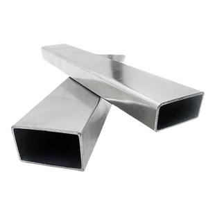 304不锈钢矩形管扁管零切长方形管支架管打孔焊接激光切割定制