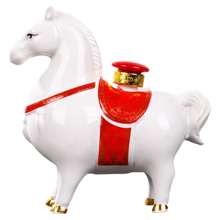 景德镇陶瓷空酒瓶1斤装马到成功家用密封窖藏酒坛摆设酒具带礼盒