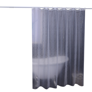 卫生间浴帘套装免打孔防水帘厕所淋浴帘浴室加厚防霉挡水帘隔断帘