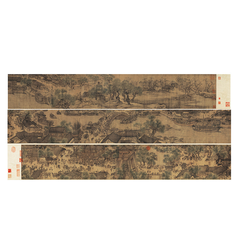 北宋张择端 清明上河图1:1全景图原版复刻长卷画十大名画收藏送礼