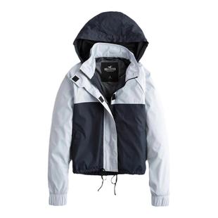 美国专柜购买正品新款Hollister女士舒适连帽外套防风运动衫 国现