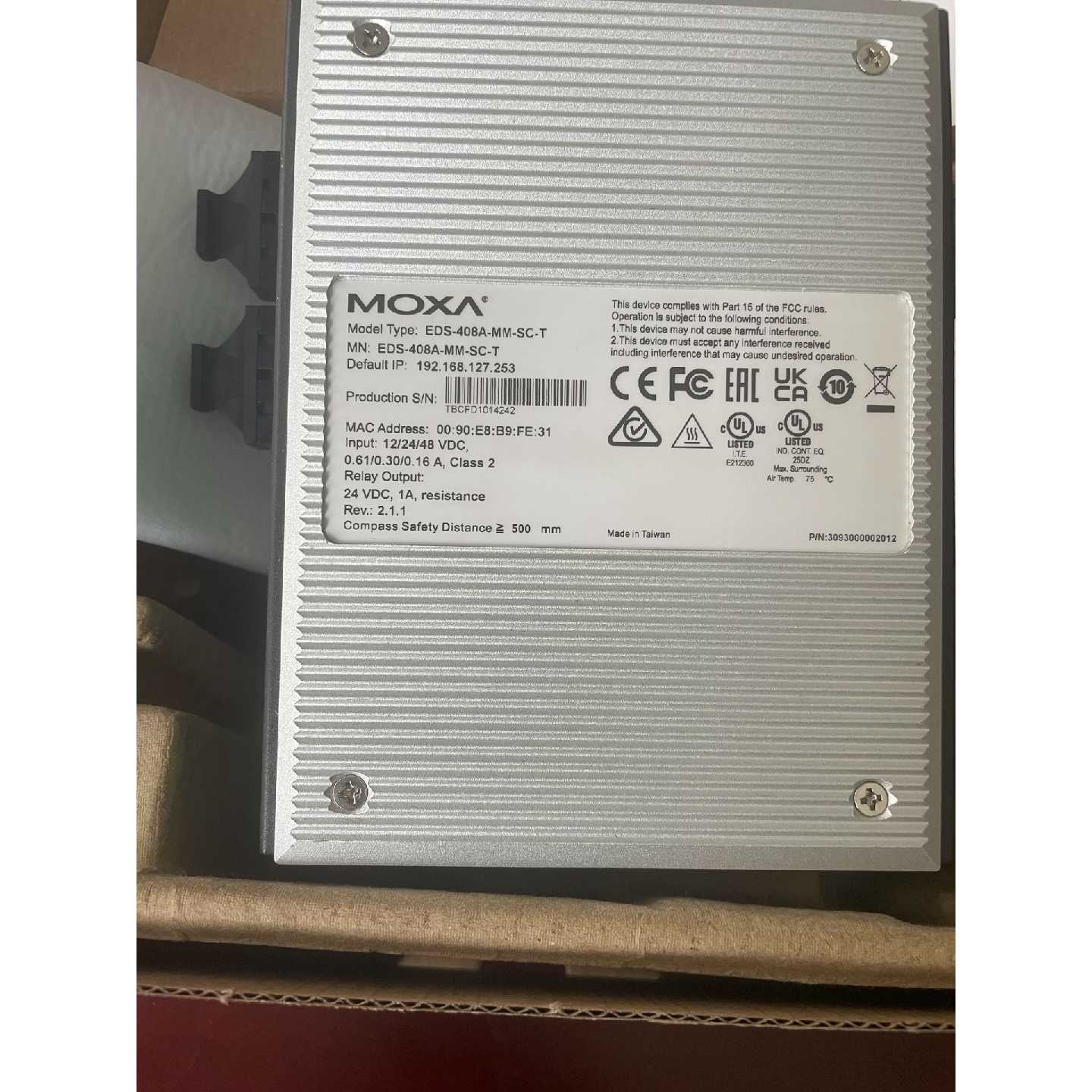 MOXA EDS-408A-MM-SC-T 工业以太网交换机