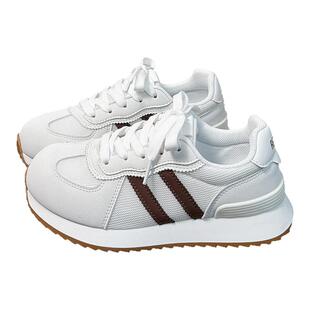 人本阿甘鞋女2026新款夏季薄款网面透气网鞋百搭小白运动德训鞋子