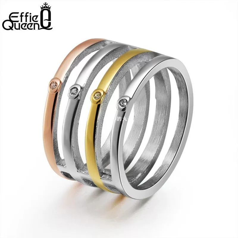 Unique design titanium stainless steel rings for