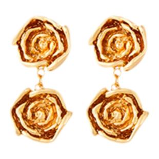 【立享88折】Neverfar Alice手工双玫瑰耳钉复古时尚