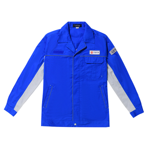 中石油工作服工衣新款蓝色秋季油田工厂石化劳保服防静电车间上班