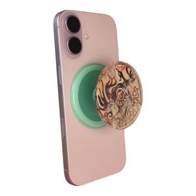 原创设计双鸟插画磁吸手机支架