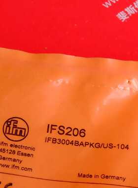 议价IFM IFS206 易福门全新电感式接近开关 IFB3004BAPKG/US-104