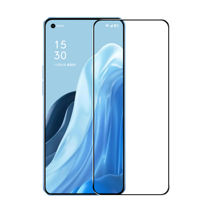 适用于OPPO Reno34567防静电大弧高铝钢化膜A56 K9X 真我GT大师 Q3Pro二强高清防碎防爆钢化玻璃膜手机贴膜