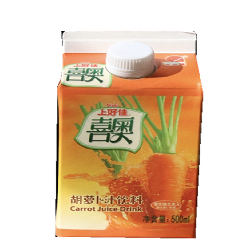 8月份新日期饶阳喜奥胡萝卜汁饮料500ML*12盒原厂整箱发货特产