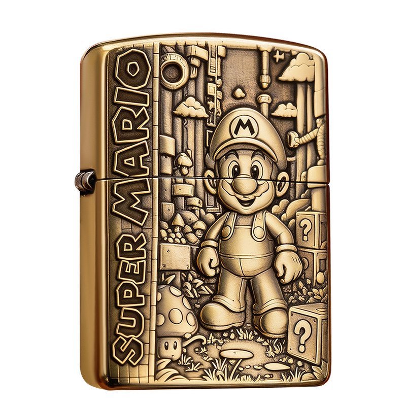 Zippo超级玛丽马里奥黄铜盔甲