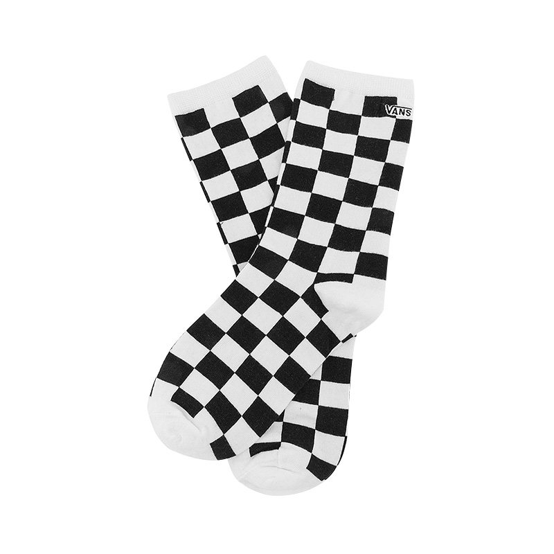 VANS黑白棋盘格女款休闲运动袜