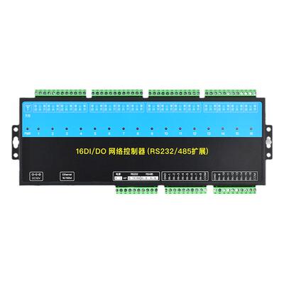 16路网络继电器模块TCP网口控制器 远程开关通断IO开关量采集智能