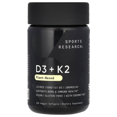 Sports Research植物基D3K2维生素骨骼关节健康