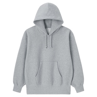 GU极优 男装加厚宽松连帽加绒重磅卫衣带口袋2025冬季新品 357546