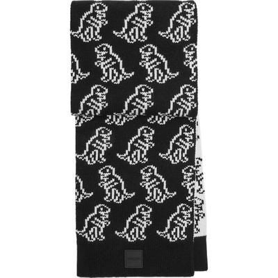 [圣诞礼物]COACH/蔻驰奥莱男女通用恐龙印花针织围巾