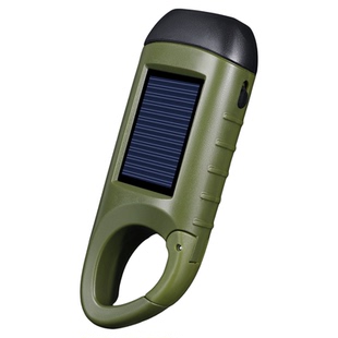 手摇发电手电筒太阳能充电强光应急户外便携超亮家用迷你小型手灯