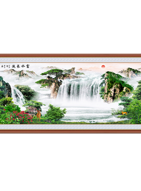 客厅画背景墙靠山画鸿运当头壁画