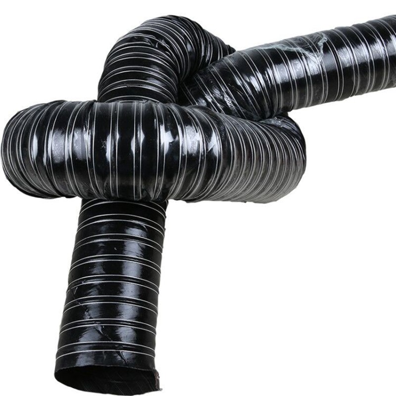 黑色改装刹车通风管比赛通风散热管耐高温硅胶软风管钢丝布进气管