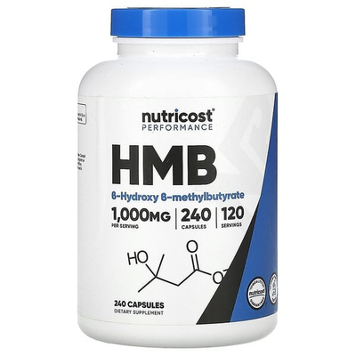 Nutricost HMB β-羟基-β-甲基丁酸盐乙酯健身肌肉骨骼肌