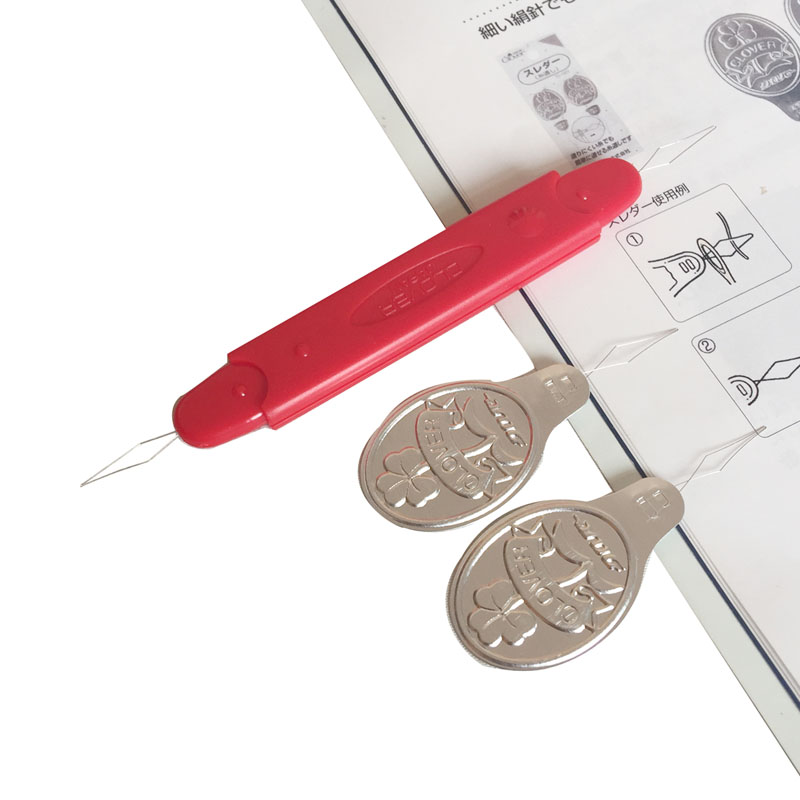 日本进口可乐工具CLOVER金属穿针器穿线器引线器细针用15-001/011