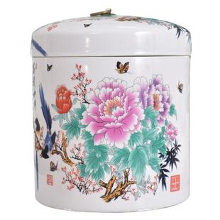 景德镇陶瓷米缸10斤装米桶带盖密封罐储米箱储米罐家用面粉桶防虫