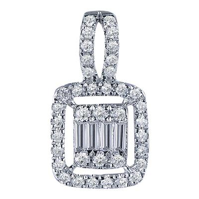 米莱珠宝18k金钻石吊坠群镶