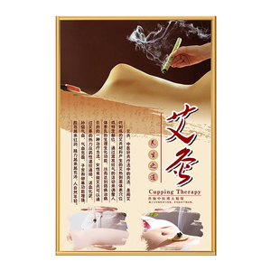 足疗店墙面装饰画养生馆足浴背景墙挂画中医房间按摩广告海报壁画